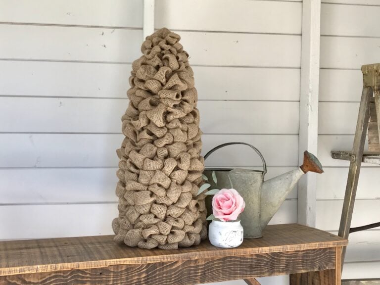 Easy DIY burlap Christmas trees
