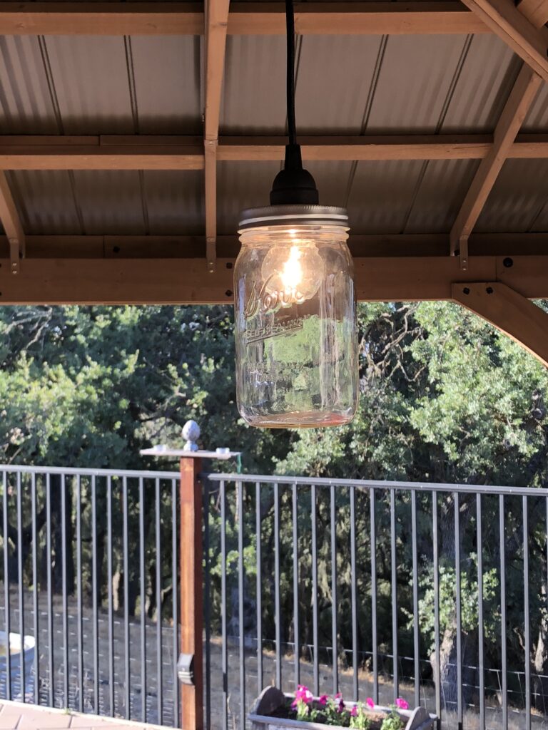 DIY hanging mason jar lantern
