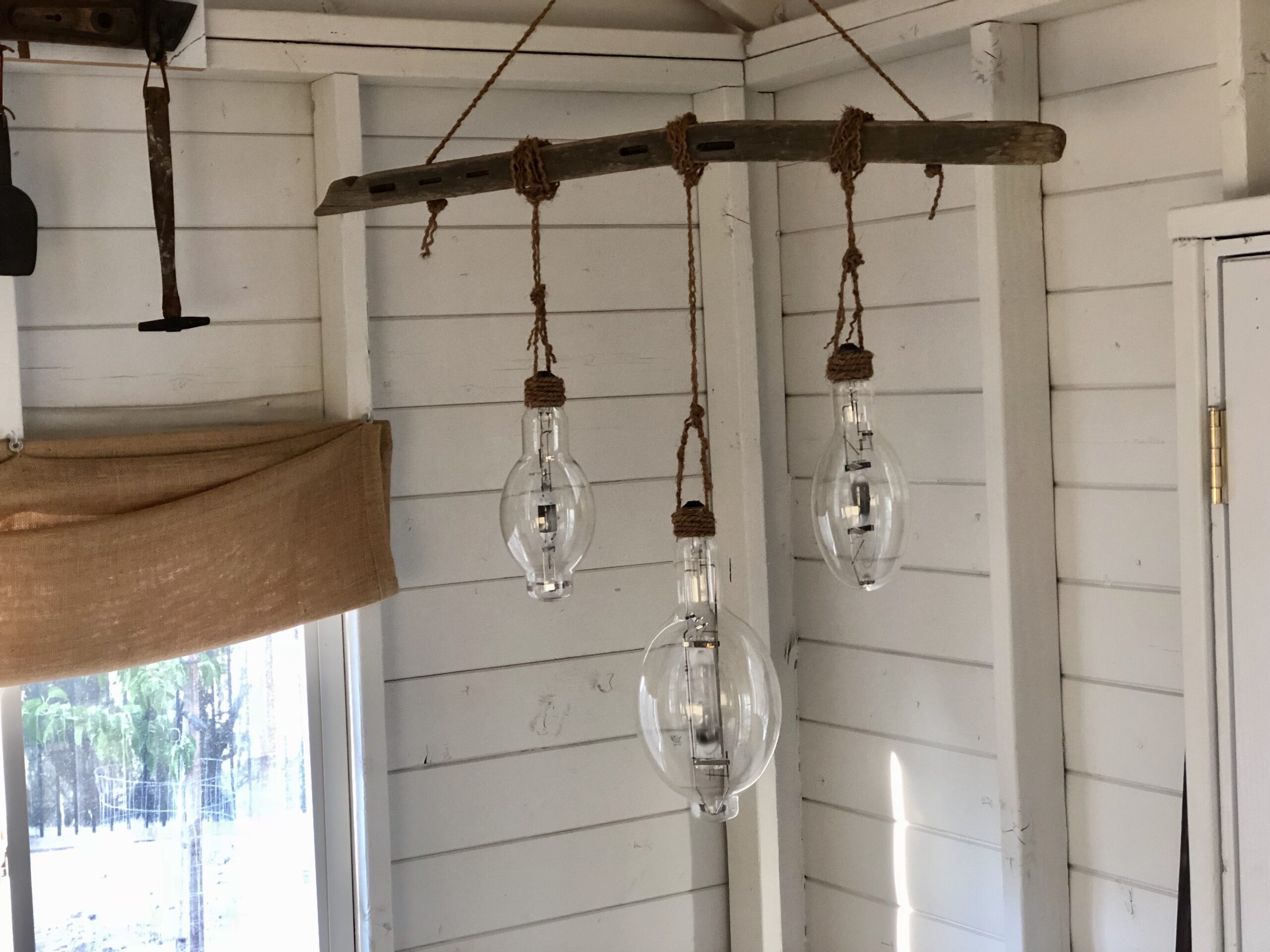 Rustic Hanging Light Bulbs