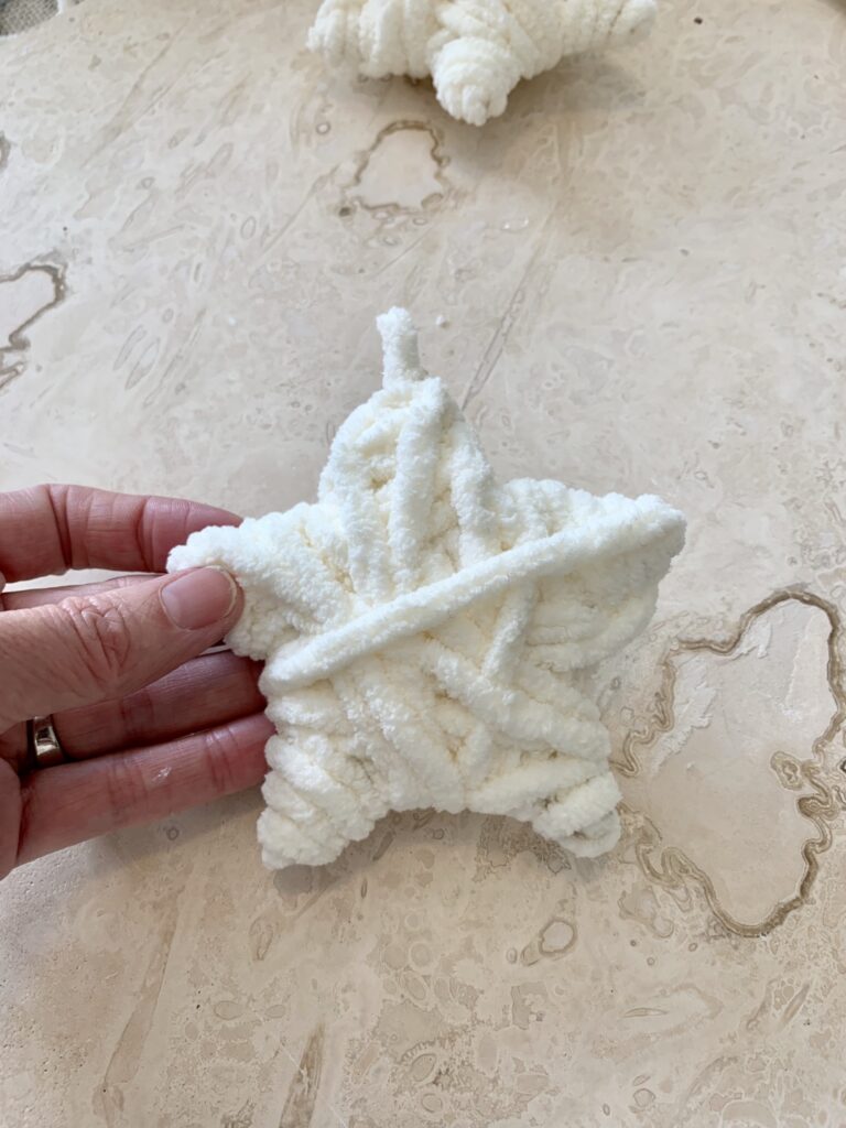 DIY Yarn Ornaments star shaped