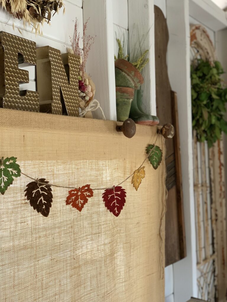Easy DIY Fall leaf Garland DIY, easy fall garland