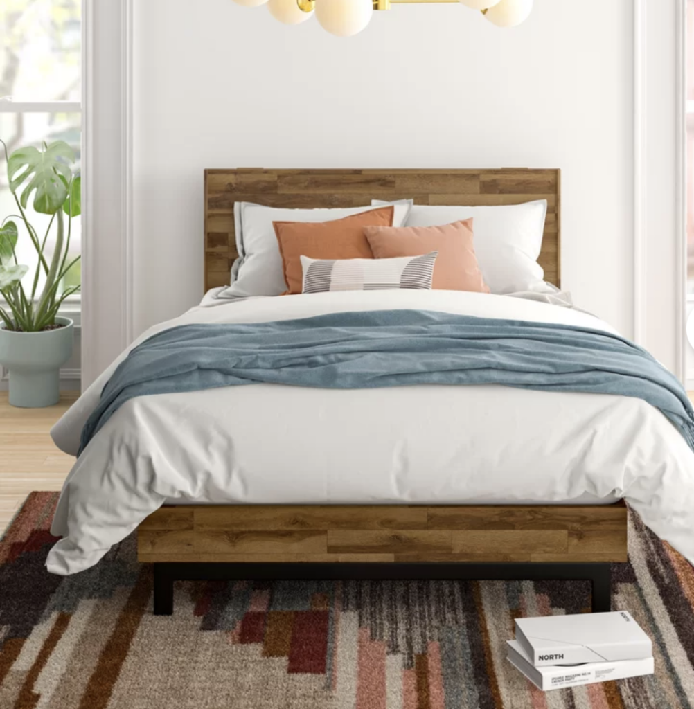 modern wooden bed idea