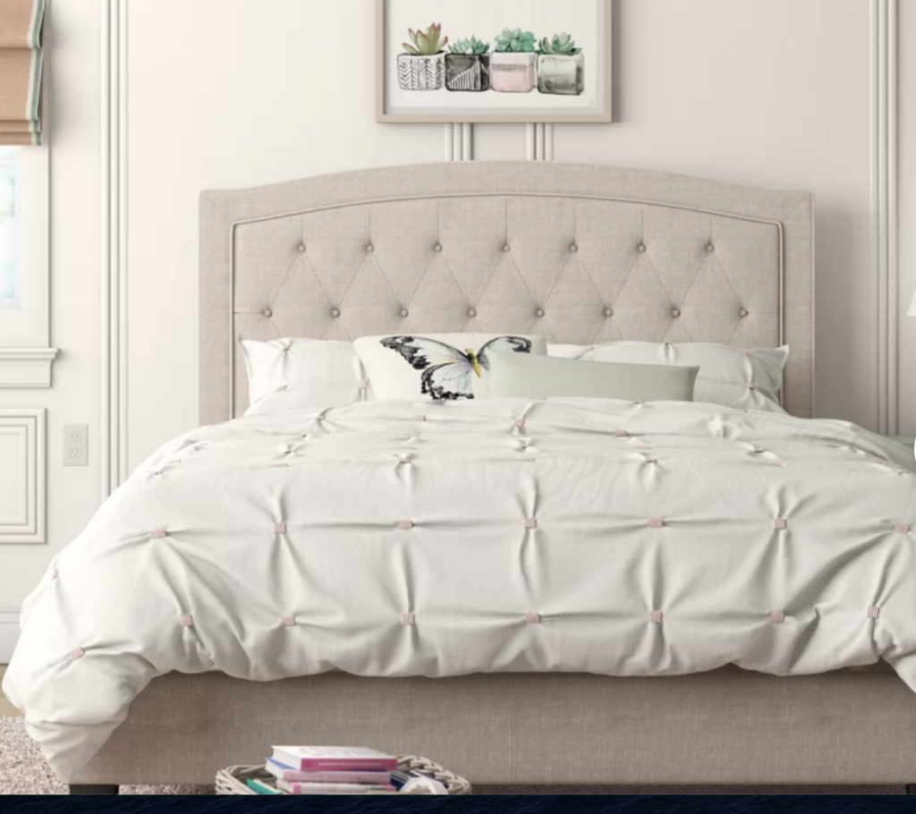 cream colored upholstered bed neutral upholstered bed