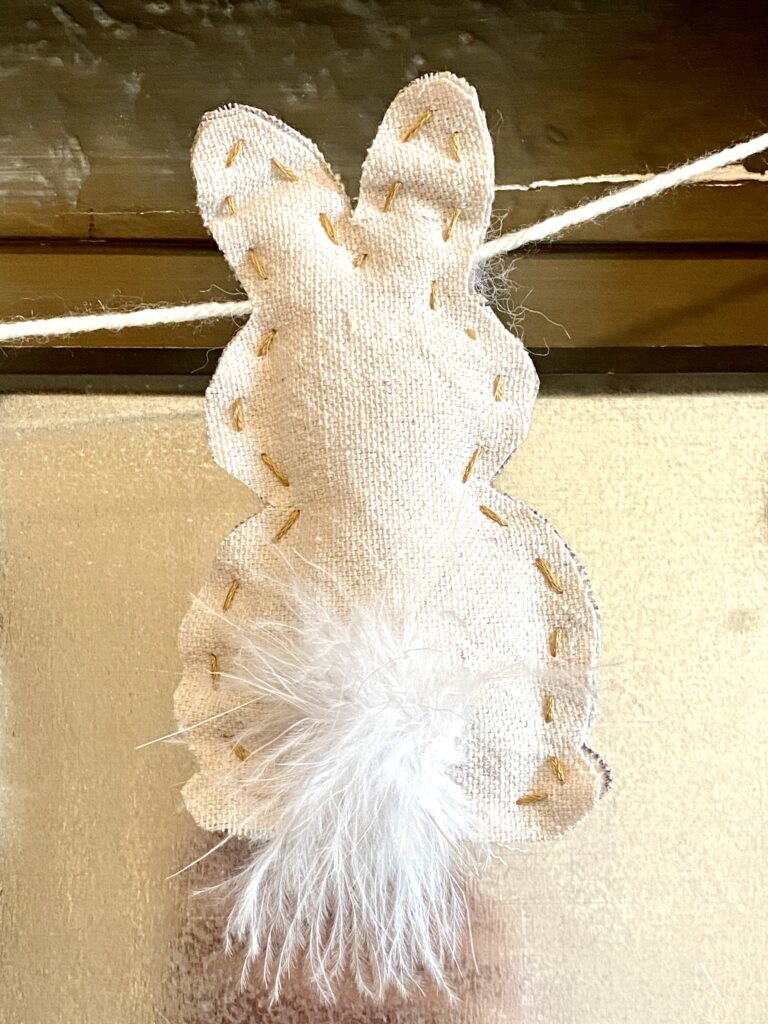 Drop Cloth Bunny Garland DIY