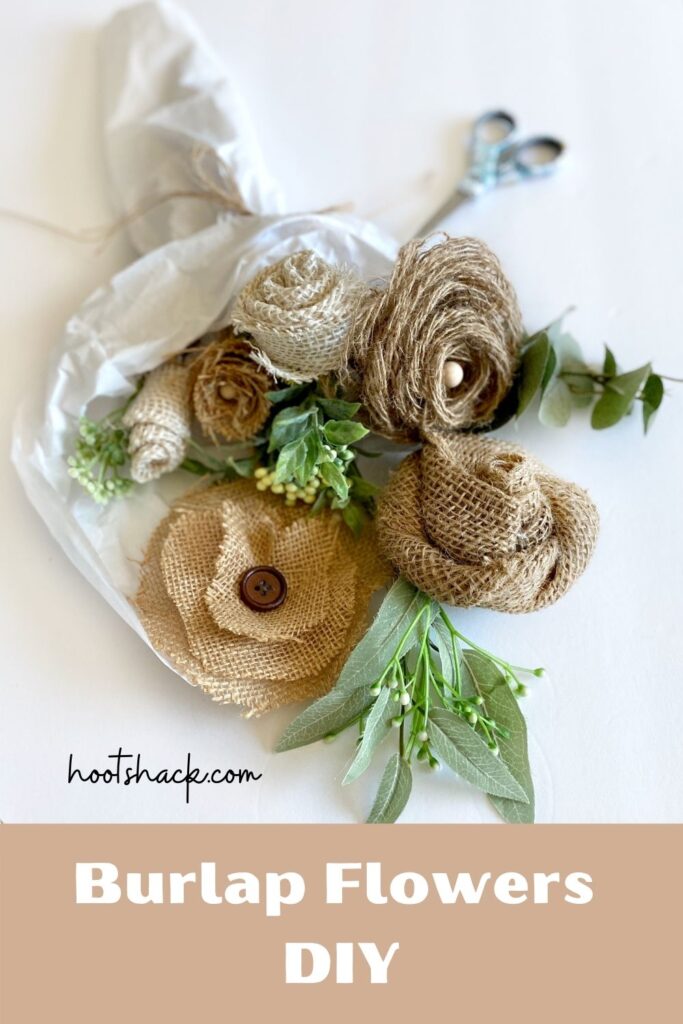 Burlap flowers DIY