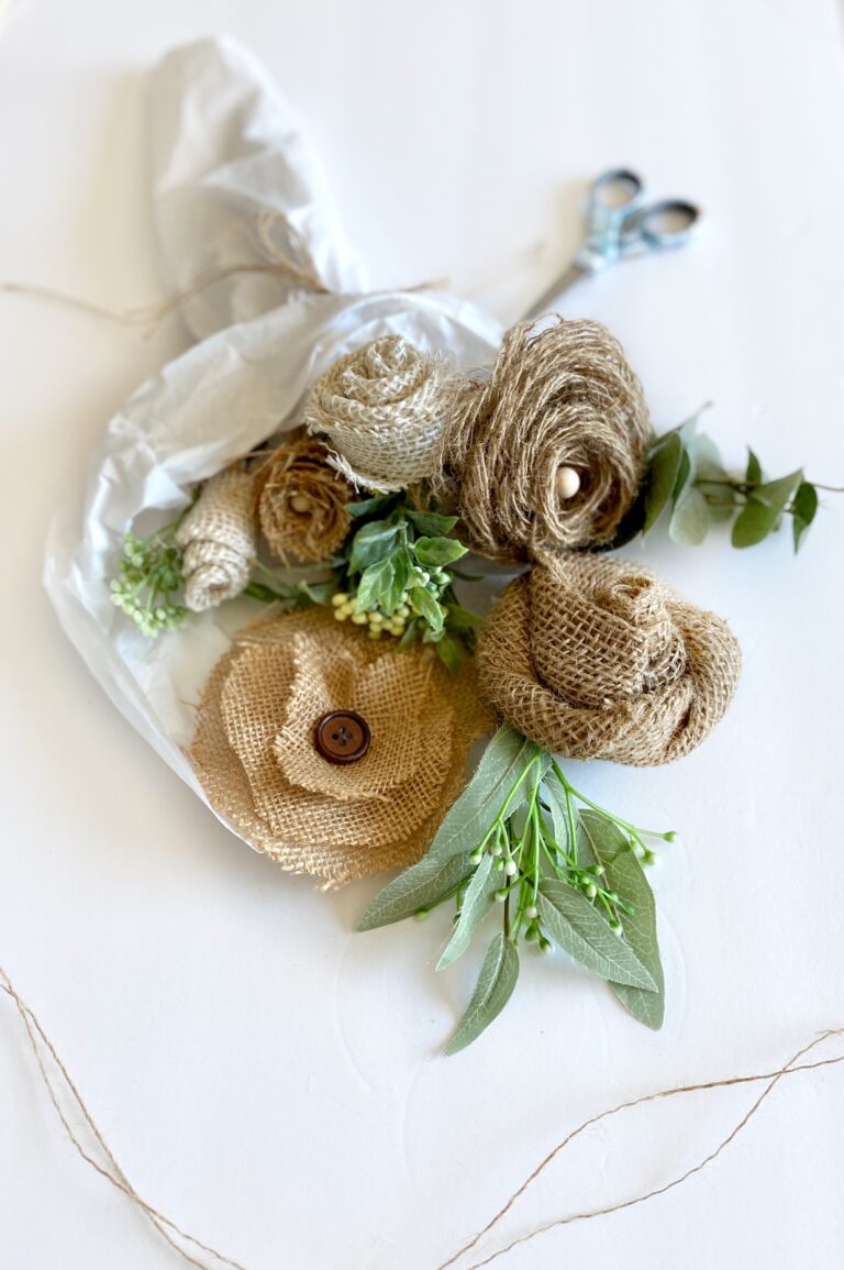 Burlap Flowers DIY