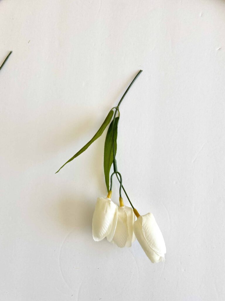 white tulip wreath DIY