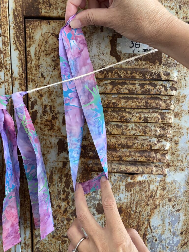 Ombre Dyed Fabric Garland (A Tutorial)