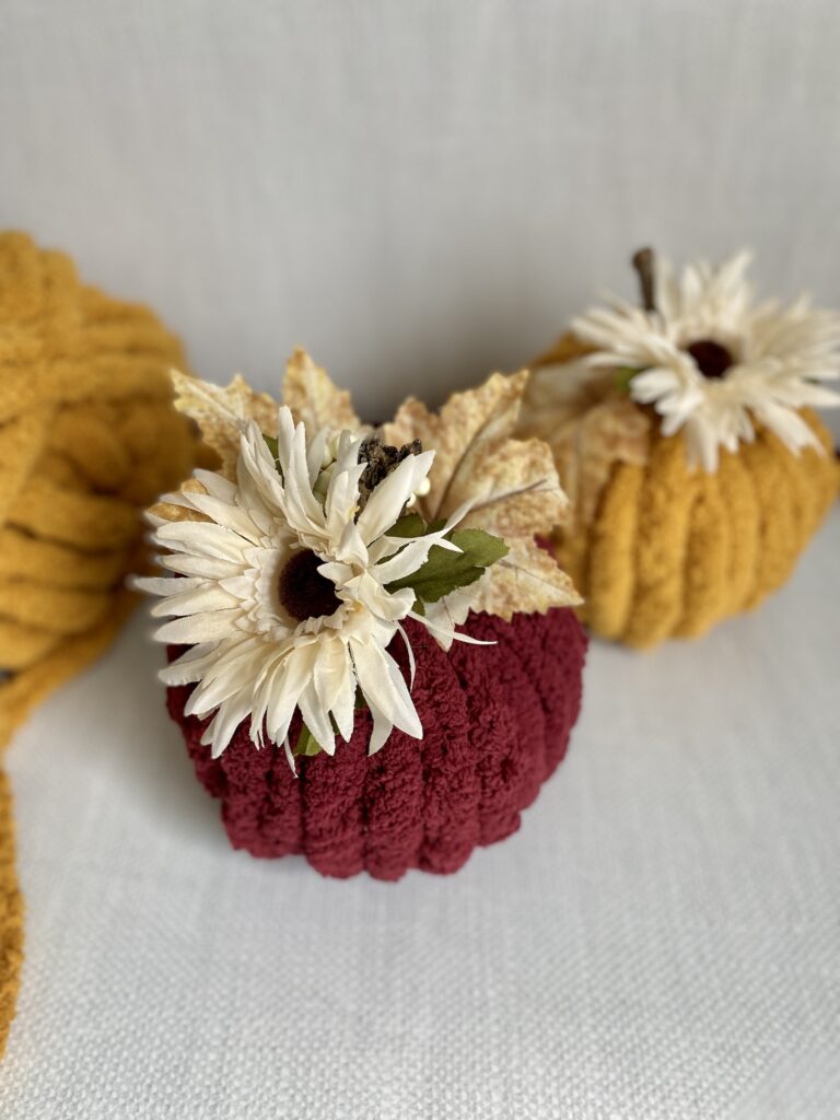 Finger Knitted Yarn Pumpkin - A Wonderful Thought