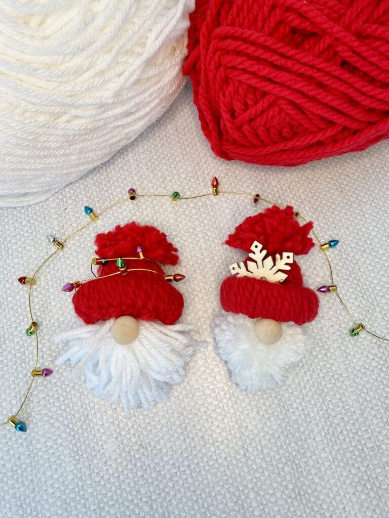 DIY YARN GNOMES ORNAMENTS CHRISTMAS