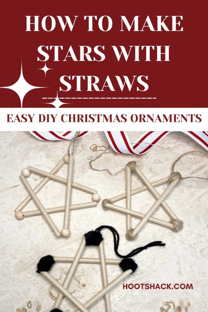 How to Make Drinking Straw Star Ornaments