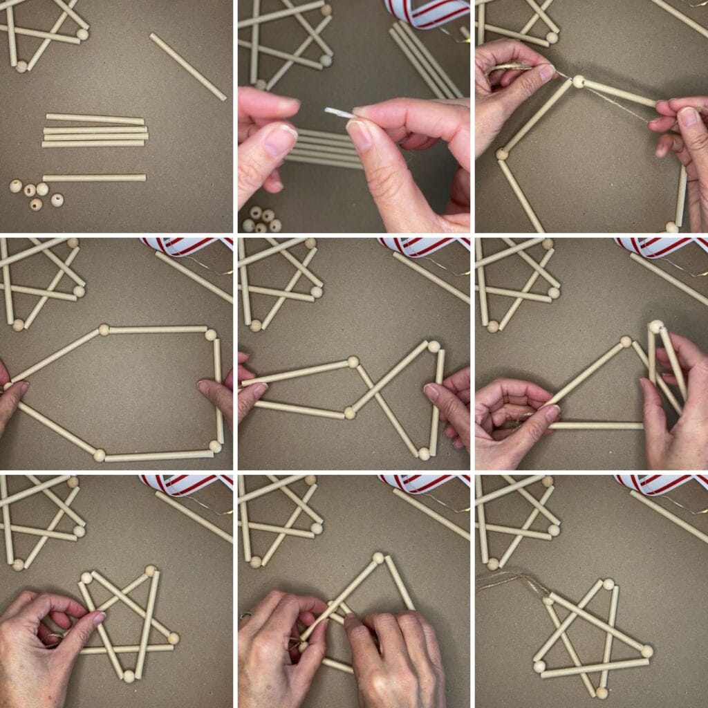 How to Make Drinking Straw Star Ornaments