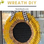 clothespin sunflower wreath DIY