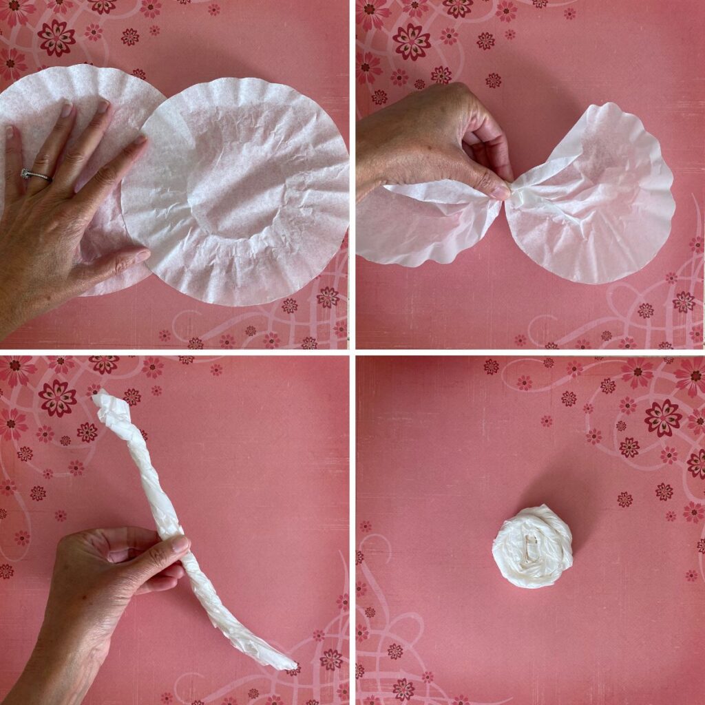 How To Make Coffee Filter Roses (rosettes)