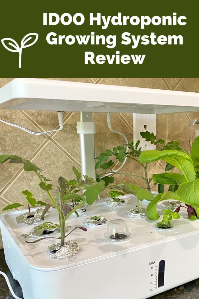 "iDoo Hydroponic Growing System Review" with photo of 12 pod system