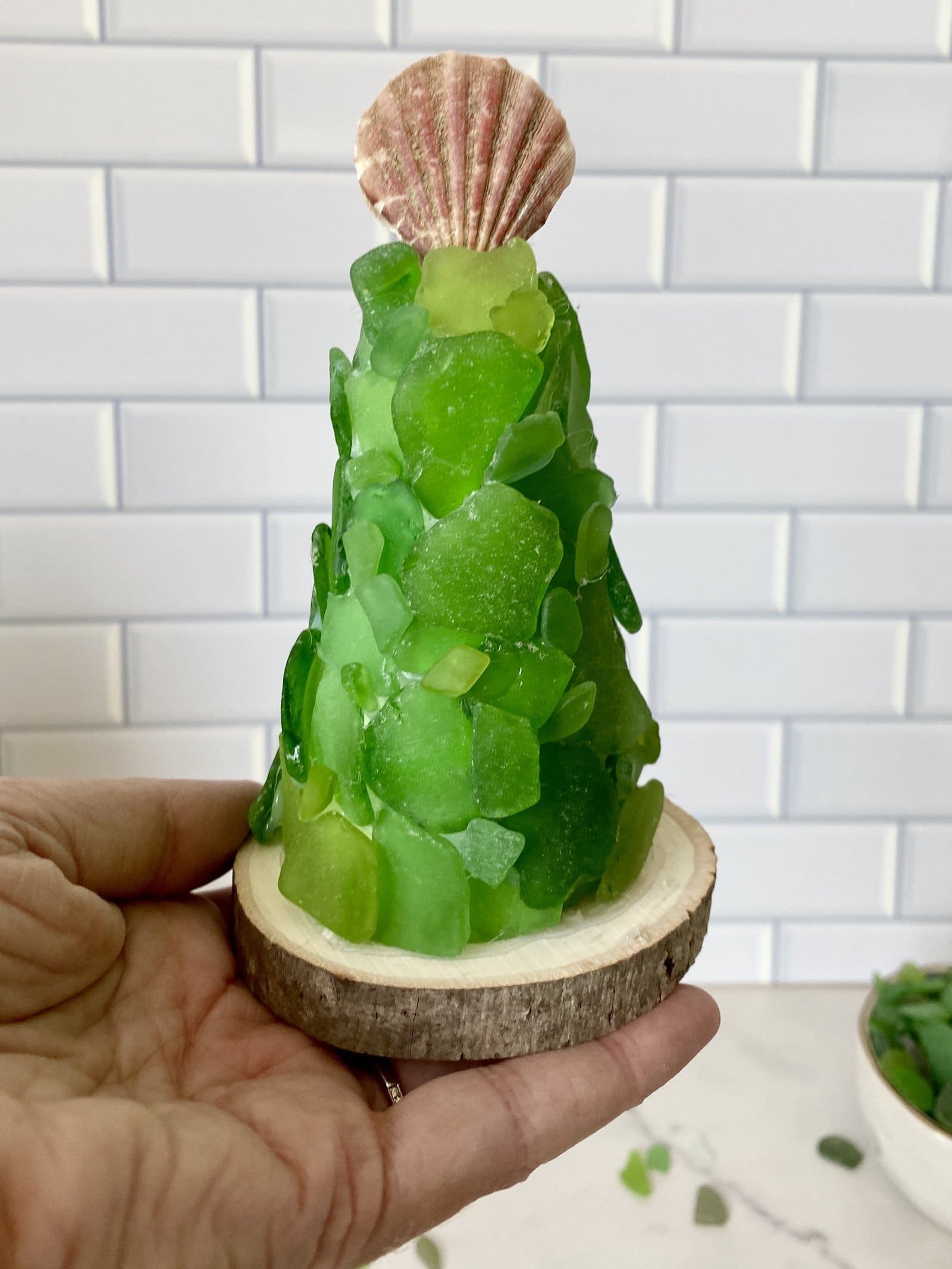 Make A Festive DIY Sea Glass Christmas Tree And Ornaments
