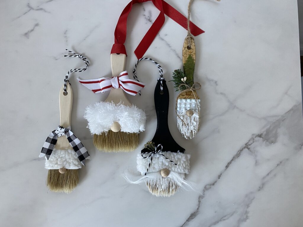 Paintbrush gnomes ornaments Christmas