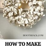 CURLED PAPER WREATH MADE WITH BOOK PAGES