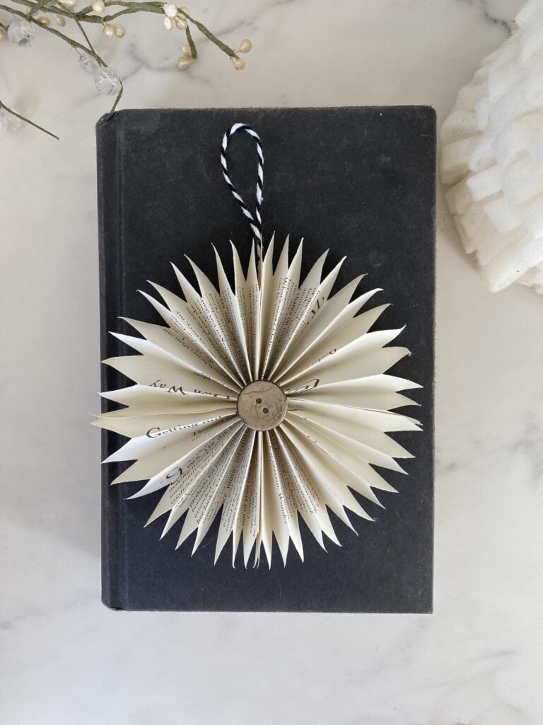 paper book page ornament star