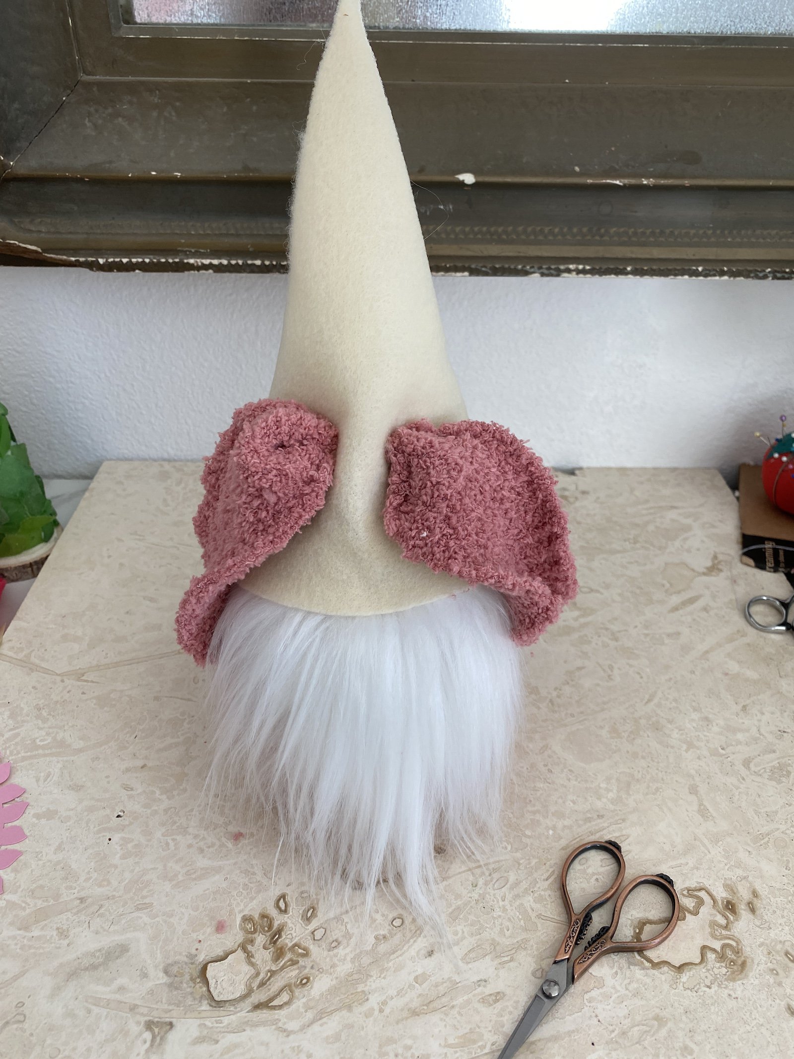 Making an Easter bunny gnome DIY